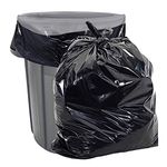 Aluf Plastics 55-60 Gallon Trash Bags - 1.5 MIL (eq) Black Heavy Duty Trash Can Liners - 38" x 58" - Pack of 100 - for Contractor, Industrial, Commercial, & Outdoor