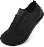 JOINFREE Men Running Shoes Wide Toe Walking Shoes Breathable Non-Slip Training Sneakers All Black 10 Wide