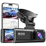 REDTIGER 4K Dash Cam Wireless Front Car Camera with Wi-Fi GPS 3.18" Screen, Dash Camera for Cars with Night Vision, 170° Wide Angle, G-Sensor, Parking Monitor, Looping Recording, Support 256GB Max