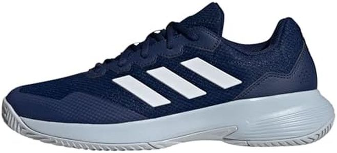 adidas Gamecourt 2.0 Tennis Shoes, Scarpe Uomo, Dark Blue/Cloud White/Halo Blue, 43 1/3 EU