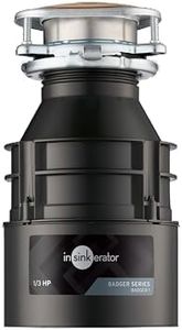 InSinkErator Garbage Disposal, Badger 1, Standard Series, 1/3 HP Continuous Feed, Black, Waterborne Grey Enamel