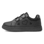 XL Buttermere Kids Black Easy Fasten Trainer - Size 8 Child UK - Black