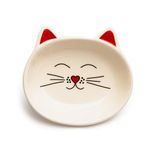 Park Life Designs 13015 Cream Oscar Cat Dish, 1/2 Cup