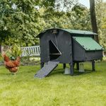 Plastic Chicken Coop 25yr Lifespan - Medium Lodge Chicken Coop for 5 Chickens Or 9 Bantams | Suitable for Large Hens & Ideal for Broody Chickens & Chicks | Low Hen House for Poultry with Nesting Box