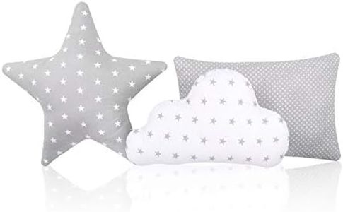 Juego de 3 cojines decorativos Amilian® con forma de estrella y nube