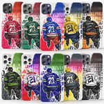 Personalized Ice Hockey Player Jersey Team Phone Case Custom Name and Number Style 6 Protective Cover Customized Compatible with Clear Case Tough Case For iPhone 15 14 12 13 11 X XR XS Promax Plus