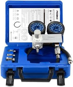 PESIKO Cylinder Leak Tester Kit, Dual-Gauge 0-100PSI/700kPa, Locate Leak Sources Fits 10-18mm Spark Plugs Gas Engine Diagnostic Tool