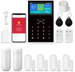 YBJ Wireless WiFi Alarm System for House Security, Smart DIY Home Alarm System with APP Notification, Motion Detector, Door Window Sensor, Siren,Work with Alexa and Google Assistant,NO Monthly Fees