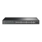 TP-Link JetStream 24-Port 10/100Mbps + 4-Port Gigabit Smart Switch with 24-Port PoE+ (TL-SL2428P) - SDN Integrated, Cloud Access & Omada App