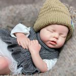 Gileutay 50cm Full Body Silicone Doll Girl Realistic Sleeping Reborn Newborn Babies Doll That Can Drink Handmade Doll for Kids