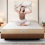 DREAMZEE Elevate™ - Queen Bed Mattress: 100% Natural Latex + Cool Memory Foam - Luxury Hybrid Organic Orthopedic Mattress - Medium Comfort (78x60x6 Inches)