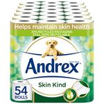 Andrex Toilet Roll - Skin Kind Toilet Paper with Aloe Vera Extract, 54 Toilet Rolls