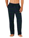 Amazon Essentials Men's Flannel Pajama Pant, Black Watch Plaid, Medium