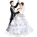 Wedding Cake Toppers Bride Groom Cake Topper Modern Bride and Groom Figurines Decorative Wedding Cake Decorations for Wedding Engagement Marriage Party Couple Statue Desk Decoration Gift