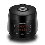 Cuckoo CRP-PK1001S 10 Cup Pressure Rice Cooker, Heating Plate Electric Pressure Rice Cooker, 10 Menu Options, Made in Korea, Black