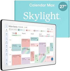 Skylight Calendar Max: 27-Inch Smart Digital Calendar & Chore Chart, Family Organizer with Interactive Touchscreen Display – Wall Mountable in Portrait or Landscape, Classic Black Frame