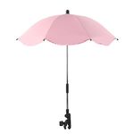 Baby Stroller Umbrella, 360° UV Protection Pram Umbrella, Waterproof Universal Baby Stroller Parasol, Bu-ggy Parasol with Clip on Fixing Device UPF 50+, for Pushchair Strollers