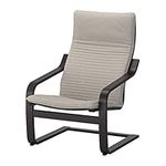 IKEA Poang Armchair Black-Brown Kni