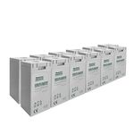 24V 7.2kWh 300Ah AGM deep cycle battery bank (12 x 2V batteries) for large solar, wind, off-grid power systems or household/emergency energy storage