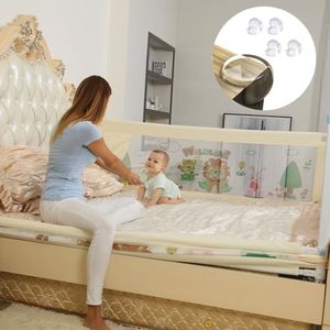 SAFE-O-KID® Barrier Designer Bed Rail Guard with 1 Year Warranty, Beige (5Ft/152CM) Pack of 1