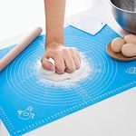 Greenfields Silicone Baking Mats with Measurements, Large Full Size 40x60cm Non-Stick Pastry Mat for Rolling Dough (Non-Slip, BPA-Free, Heat Resistant) (Blue)