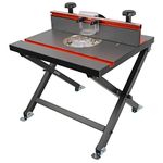 O'SKOOL Quick Convertible and Foldable Benchtop Trim Router Table with Insert Plate Kit