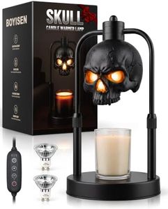 BOYISEN Skull Candle Warmer Lamp with Timer and Dimmer, Gothic Decor