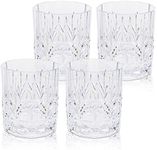 BELLAFORTE Shatterproof Tritan Plastic Short Tumbler Glasses, Set of 4, 385ml - Myrtle Beach Plastic Drinking Glasses - Unbreakable Glass Tumbler for Indoor & Outdoor Use - BPA Free - Clear