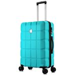 ATX Luggage 24" Medium Suitcase Super Lightweight Durable ABS Hard Shell Suitcase with 4 Dual Spinner Wheels and Built-in TSA Lock (Mint Green, 65 Liter)