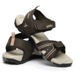 YOHO TrailMark 002 Sports Sandals for Men | Comfortable & Lightweight | Flexible & Breathable | Footpharma footbed | Anti-Skid Footwear for Trekking, Hiking & Outdoor | Olive Green - UK 10