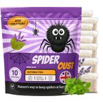 SpiderOust Natural Spider Repellent Sachets | 10 Pouches | Peppermint, Lavender & Eucalyptus Oil | Spider Deterrent for Home, Garage and Indoor use | Made in UK