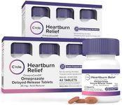 OmepraCare DR 84 Count Tablets Omeprazole 20mg Acid Reducer for Heartburn (14 Tablets/Bottle) Two 3-Pack Cartons for Six 14-Day Courses, Delayed-Release Tablets
