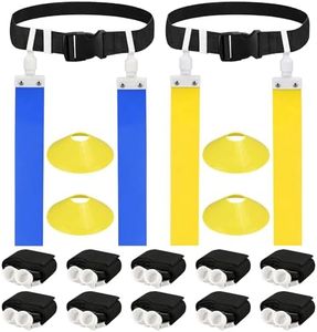 DkOvn Flag Football Belt, 2/4/10/14pcs Adjustable Flag Football Belt with Belt and Flags, for Youths, Adults