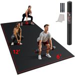 GymCope Large Exercise Mat for Home Workout, 7mm Extra Thick Workout Mat for Home Gym Flooring,12''x6'' High-Density Gym Mat for Cardio, Jump Rope, MMA, Weights (Shoe-Friendly)