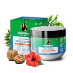 NIDHI’S GRANDMAA SECRET Scalp Scrub for Dandruff | Reduces Buildup, Dead Skin & Itchiness | Handmade Curry Leaves & Seaweed Walnut Scrub | Scalp Scrub for dry scalp and Oily Buildup | 200gm