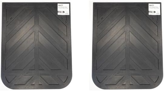 Steel Vision (2 Pieces) Black Semi Truck and Trailer Mud Flaps, Rubber Mud Flap for Semi Trucks - Chevron, 24" x 30" Heavy Duty Rubber Pair Mud Flaps, Thickness: 1/4 inch, 2pcs (24 x 30 inch), 92001