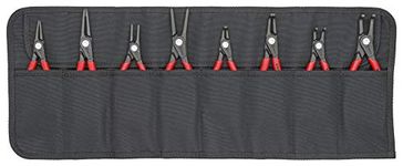 Knipex Tools 00 19 58 V02, 8Piece Precision Circlip Pliers Set