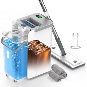 Veshiny Mop and Bucket Set, Flat Mop and Bucket System, 5L Detachable Tank