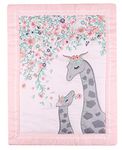 HMtideby Pink Giraffe Baby Toddler Blanket Quilt Cot Comforter Crib Baby Quilts for Boys and Girls Nursery Bed Throw Blanket 84x107cm, Suitable for All Season