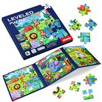 BBLIKE Magnetic Puzzles for 3 4 5 6 Year Olds, 3-in-1 Jigsaw Puzzles, 61 PCS Forest Animal Jigsaw Puzzles Book for Toddlers, Travel Games and Travel Toys for 3 4 5 6 Year olds Boys and Girls