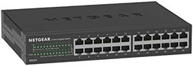NETGEAR 24-Port Gigabit Ethernet Unmanaged Switch (GS324) - Desktop/Rackmount, Sturdy Metal Fanless Housing