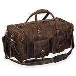 Large 24 inch duffel bags for men,Women holdall leather travel bag overnight gym sports weekend bag