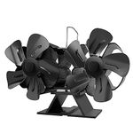 YAZIONG Stove Fan, Log burner fan,Wood Burner Fan, Dual Head Fireplace Fan (SF703)