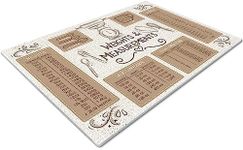 Chopping Boards | Glass Worktop Savers | Worktop Protectors Heat Resistant | Catering Chopping Boards | Chopping Boards Glass | Over The Sink Chopping Board | Large | Weights & Measurements White