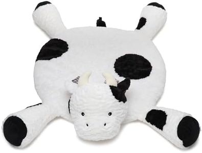 Bearington Lil' Gilly 30 Inch Cow Tummy Time Mat - Cow Baby Blanket - Cow Pillow for Baby