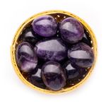 Plus Value Natural Amethyst Tumbled Stone Pebbles AAA+ Students Education Studies Table Desk Bedroom Home Decor Items Shopiece Vastu, Feng Shui, Aura Chakra Reiki Healing Crystals (200-grams, Brazil)