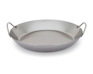 Matfer Bourgeat 062051 Black Steel Paella Pan, 14 1/8" Diameter