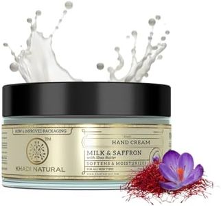 Khadi Natural Milk & Saffron Hand Cream | Herbal Hand Cream for Soft & Smooth Hands | Helps Nourish Dry Hands & Maintain Skin Hydration | Gentle Daily Hand Care Formula | Suitable for Men & Women | All Skin Types | 50g