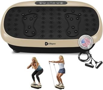 LifePro Hexaplate Lite Vibration Plate Exercise Machine with Magnetic Acupoints -Vibration Plate Machine for Full Body Workout -Vibrating Plate with Loop & Resistance Bands for Fitness