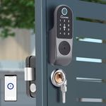 LAVNA LE50 Digital Door Lock | 6 Way Unlock | Fingerprint, Mobile App, OTP, PIN, RFID Card and Manual Key Access for Wooden/Metal Doors